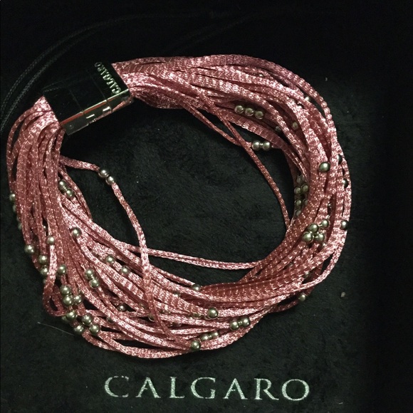 Calgaro necklace, bracelet earrings pink silver - Picture 3 of 8